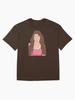 Selena Gomez Lineless Illustration Oversized T-Shirt