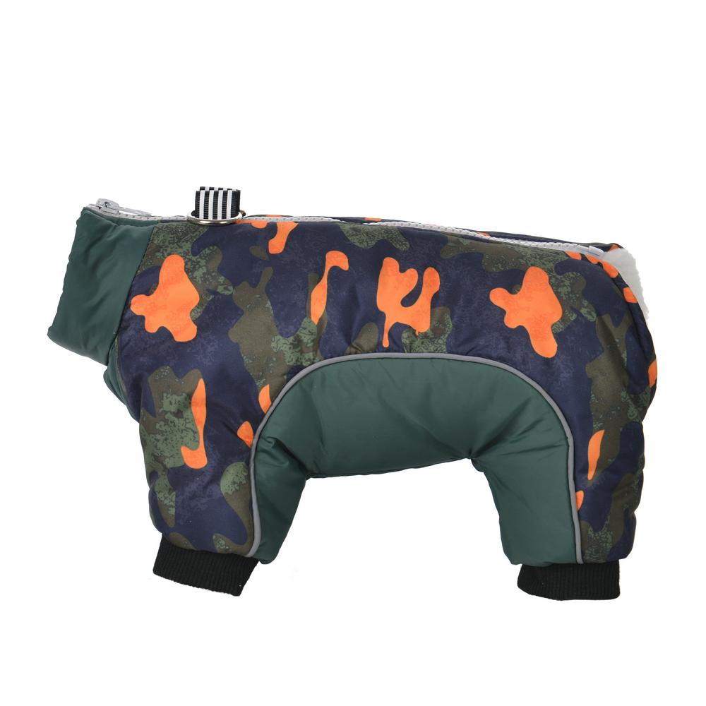 Dog Coat Pet Dogs Winter Warm Windproof Clothes Puppy Down Jacket Pet Clothes Four Legs Zipper Soft Dog Apparel Soft Dog Coat Jumpsuit for Dogs Cats