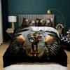 Pharaoh Bedding Sets,King Size 3D Ancient Egypt Tribe Decor Comforter Cover Set For Adult Egyptian Pyramid Polyester Duvet Cover