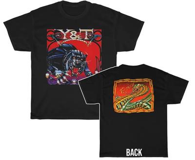 Футболка тура YT Black Tiger Mean Streak 1985-86, Тяжелая футболка группы мужская