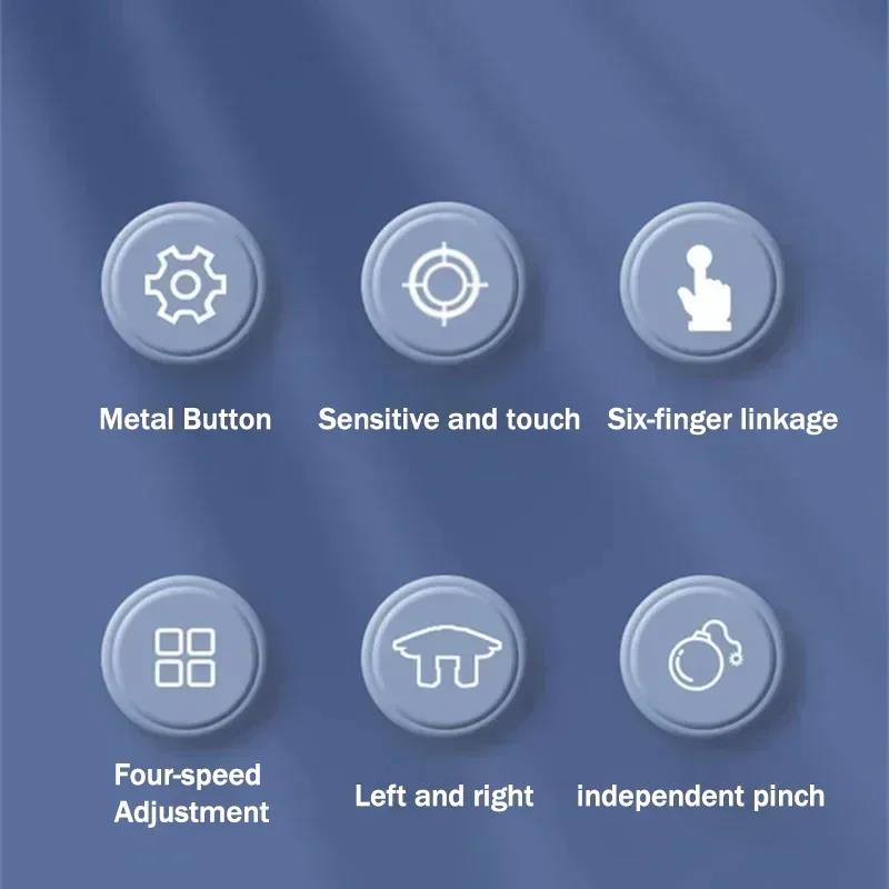 JS65 Six Fingers Mobile Phone Game Trigger Handle Controller Aim Shooting L1 R1 Key Button Gamepad Joystick for IOS Android PUBG 1