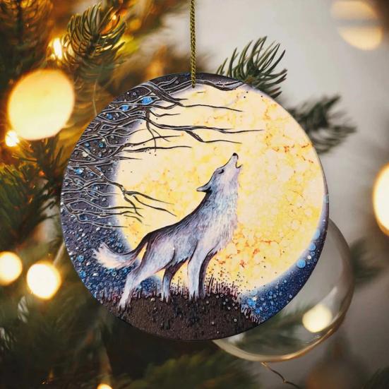 1/2 шт. Рождественские украшения в виде животных, расписанные вручную рождественские украшения в виде животных, акриловые украшения в виде животных для рождественской елки, праздничные украшения