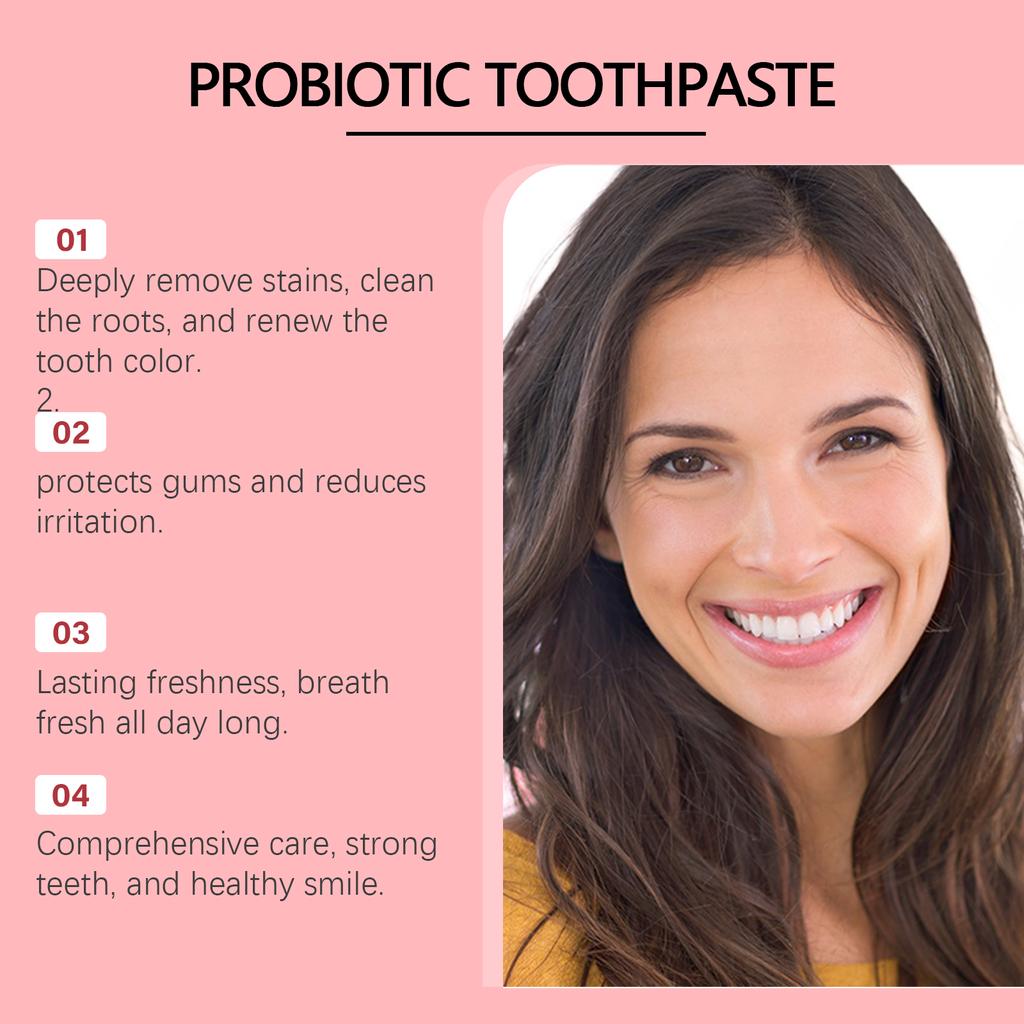 Probioticsto Remove Halitosis Toothpaste Deep Clean Care Teeth Oral Care Whitening Stains Mint Toothpaste