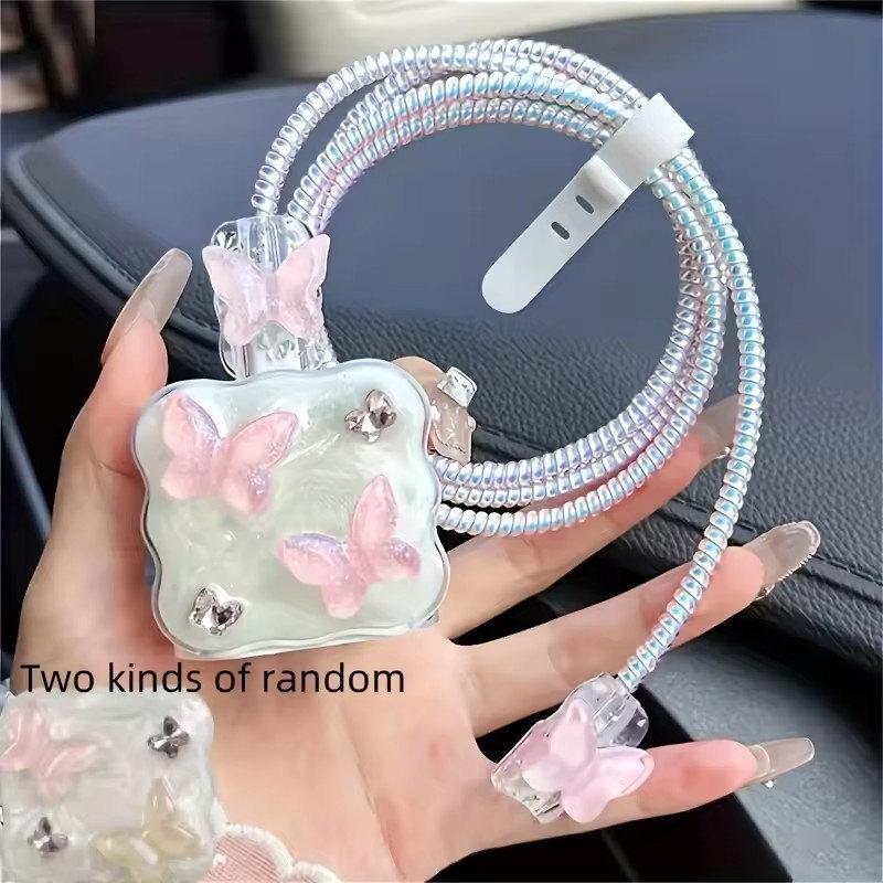 Защитный чехол для зарядного устройства Butterfly для iPhone 18 Вт/20 Вт, кабель для быстрой зарядки, защитный трос для зарядного устройства с защитой от поломки