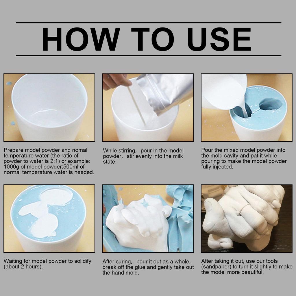 Keepsake Hands Casting Kit Large DIY Plaster Statue Molding Kit Hand Holding Suitable For Couples, Weddings