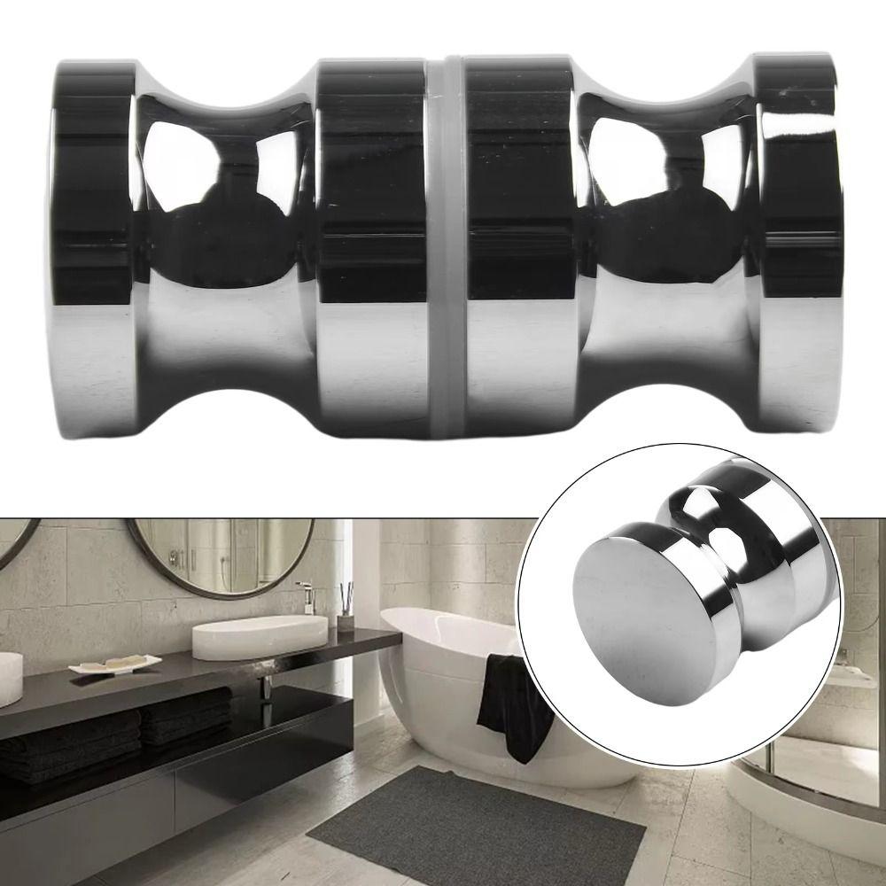 Прочный съемник ручек дверей из нержавеющей стали Ручка для стеклянной двери душа (пара, устанавливается с обеих сторон) Дом