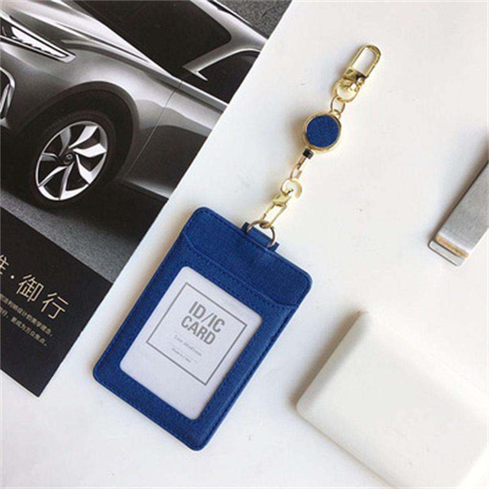 Extendable Retractable Badge Reel Pull Keyring Easy Pull Buckle ID Lanyard Key Ring Name Tag Elastic Metal Badge Holder