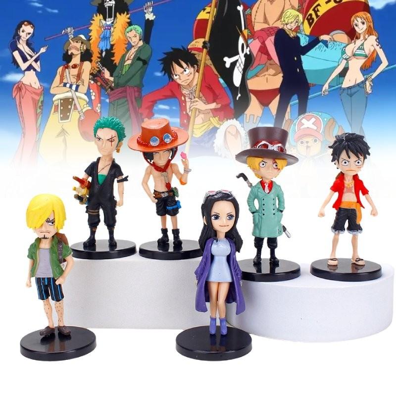 High Quality Cartoon Anime Pvc Collectible Figures Set Of Luffy Ace Sanji Robin