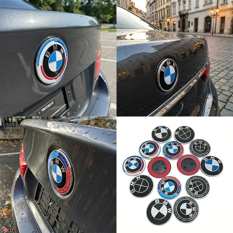 82mm Car Front Head Hood Bonnet Emblem Rear Tail Bumper Trunk Sticker For BMW X3 M M5 M3 E46 E90 E60 F10 E39 F30 E36 G30 E87 E70 D111
