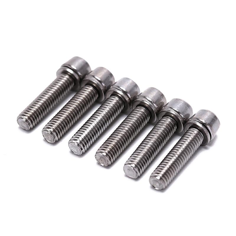 6Pcs Bicycle Headset Stem Cap Screw Steel Bicycle Seat Disc Bolt M5 * 20Mm