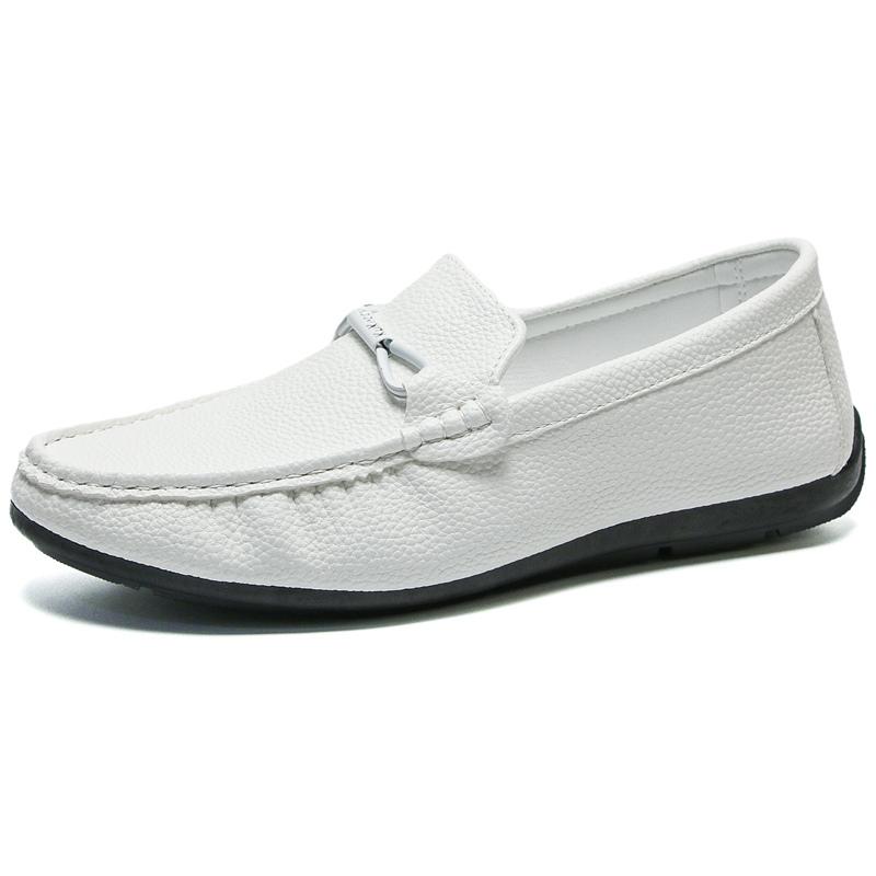 Горячая Распродажа Черные Кожаные Лоферы Мужские Слипоны Повседневная Обувь Дышащие Мягкие Мокасины Мужские Удобная Социальная Обувь Мужская Обувь для Вождения