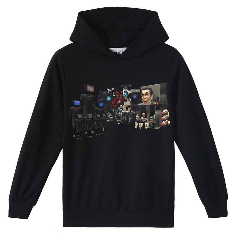 Kids 3D Hoodie Skibidi Toilet Pullover Children Sweater