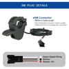 Ebike Thumb Throttle, 12V 24V 36V 48V 60V 72V 3 Pin SM Plug Ebike Throttle for 22mm Handlebars, 300X Left and Right Speed Accelerator, Electric