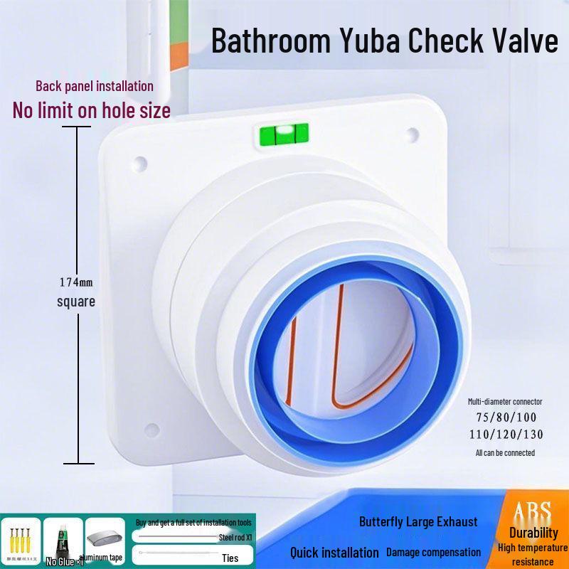 Кухонная вытяжка Обратный клапан дымохода - Предотвращение дыма и защита трубы