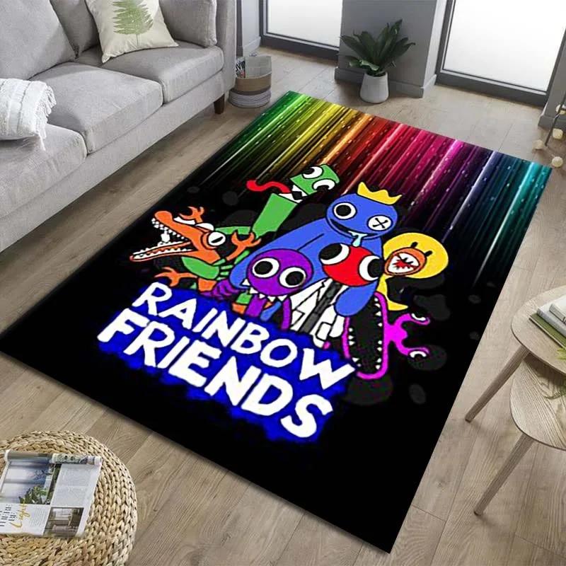 Игра ужасов R-Rainbow Friends, мультяшный коврик, ковер для дома, гостиной, спальни, дивана, коврик для двери, детский нескользящий напольный коврик