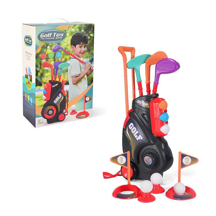 Kids Golf Set with Cart Toy Golf Clubs Balls And Mat Indoor Outdoor Golf Game for Boys Girls Halloween Christmas Thanksgiving