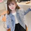 Toddler Kid Girls Denim Jackets Autumn Spring Jeans Lace Long Sleeve Coats Outerwear Cowboy Outwear Children Clothing