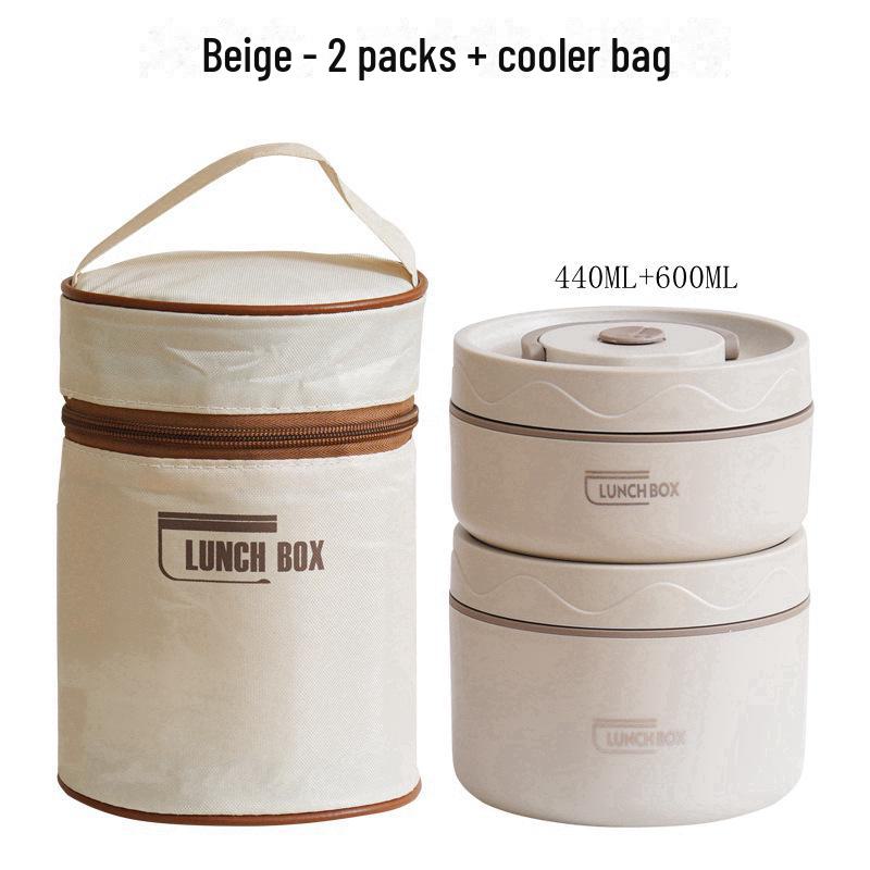 Многослойный изолированный ланч-бокс из нержавеющей стали 304 для офиса и студентов