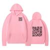 Cross-border hoodies, new printed styles, QR code scans, loose men's and women's hoodies