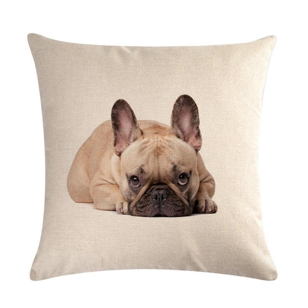 18 Inch Pillowcase Cute Dog Pattern Seat Sofa Bedroom Lumbar Cushion Cover Home Decoration Pillowcase