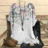 Summer O-Neck T-Shirt Women's Fashion Casual Plus Size Clothing Harajuku Flower Print Short Sleeve Tee Shirt Pullover Streetwear