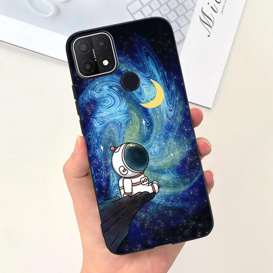 Для Oppo A15 A15s Чехол Мягкий Силиконовый Чехол для Телефона Для OppoA15s A 15 s OppoA15 Милый Мраморный Луна Животные Задняя Крышка Coque Capa Etui