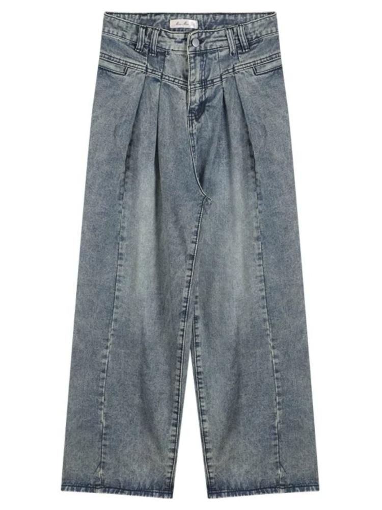 High Street 90s Y2k Винтажные свободные джинсы Женские Эстетические Ретро Уличная одежда Мешковатые джинсовые брюки Harajuku Корейские повседневные широкие брюки