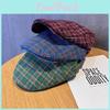 Vintage Checkered Pattern Hat With Breathable Cotton For Spring Summer Fashion