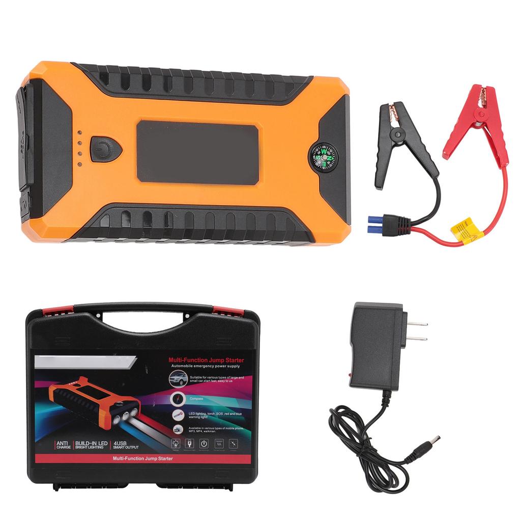 Car Jump Starter Portable 12V 4 USB Fast Charging 20000mAh LED 1000A 8 Integrated Preventions Car