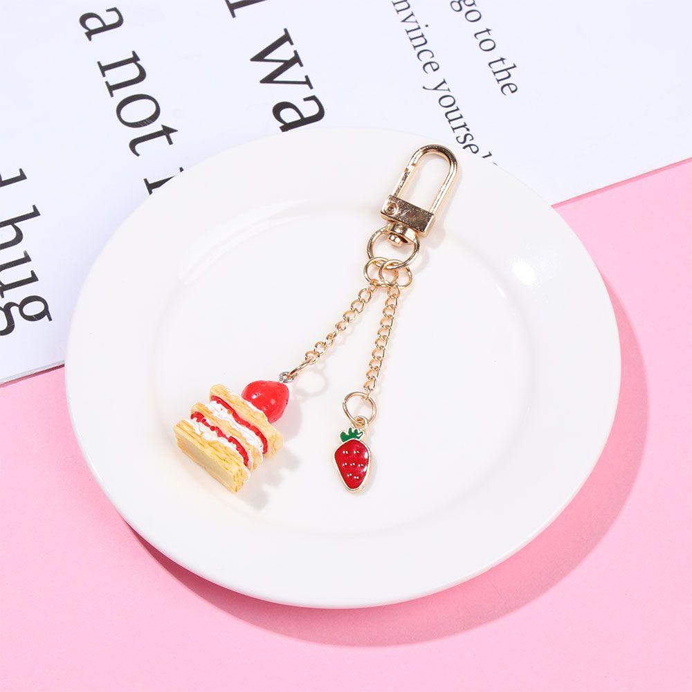 Fashion Strap Hang Rope Popular Cute Strawberry Bag Pendant Cake Mobile Phone Lanyard