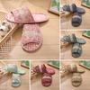 1Pair Indoor Floor Shoes Comfortable Home Slippers High Quality Floral Printed Flat Shoes Non-slip Lightweight Cotton