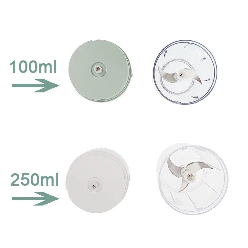 Электрический измельчитель еды 100/250 мл, мини-USB, беспроводной электрический измельчитель чеснока, USB-давилка для чеснока, кухонные гаджеты для фруктов и овощей, инструмент