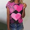 Футболка с 3D-принтом Love Heart, женская мода, свободная футболка, Harajuku, топы с коротким рукавом, футболки, подарок на День святого Валентина, футболка с круглым вырезом