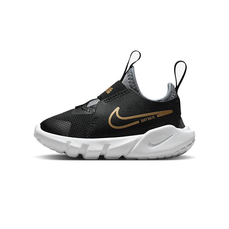 Nike Кроссовки Flex Runner 2 Устойчивые к истиранию Дышащие Низкие Детские Обувь для младенцев и малышей Черный DJ6039-007