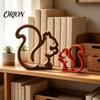 Современные настольные аксессуары для полок 3D-печатная фигурка белки, минималистичная статуэтка, полый декоративный элемент животного, маленькие статуэтки для гостиной, комнаты и декора дома,