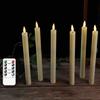 3 or 6 Pieces Short Or Long Flameless Wedding Decorative Taper Candles,6.5 /10 Inch Battery Powered Christmas Home Decoration