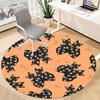 1pc Bows Office Round Rug, Non-slip, Soft and Durable Office Rug for Interior Decoration, Perfect for Office,Decoration yy260204002
