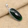 Chrome Diopside Gemstone Handmade 925 Sterling Silver Pendant Jewelry For Christmas