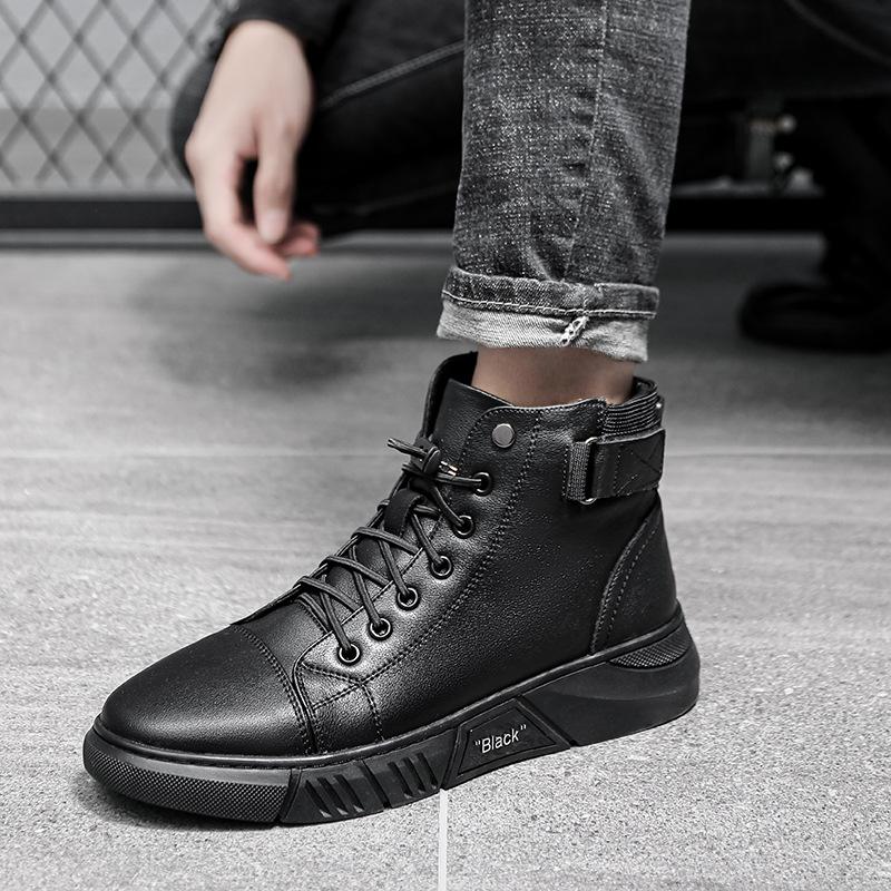 Autumn New High Top Work Shoes for Men Platform Ankle Boots Fashion Quality Boots Outdoor Booties Zapatos De Hombre
