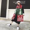 Women Fashion Christmas Elemental Pattern Knitted Woolen Scarf Warm Shawl Couples Christmas Gifts