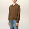 Amiparis Minimalist Casual Loose Long Sleeve Polo Shirt Men tops HPL406KN0066-216
