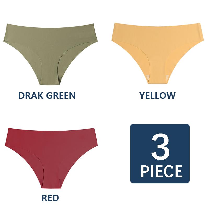 Flarixa 3 шт., бесшовные женские трусики из ледяного шелка, стринги, дышащие удобные женские трусы с низкой талией, женское сексуальное женское белье