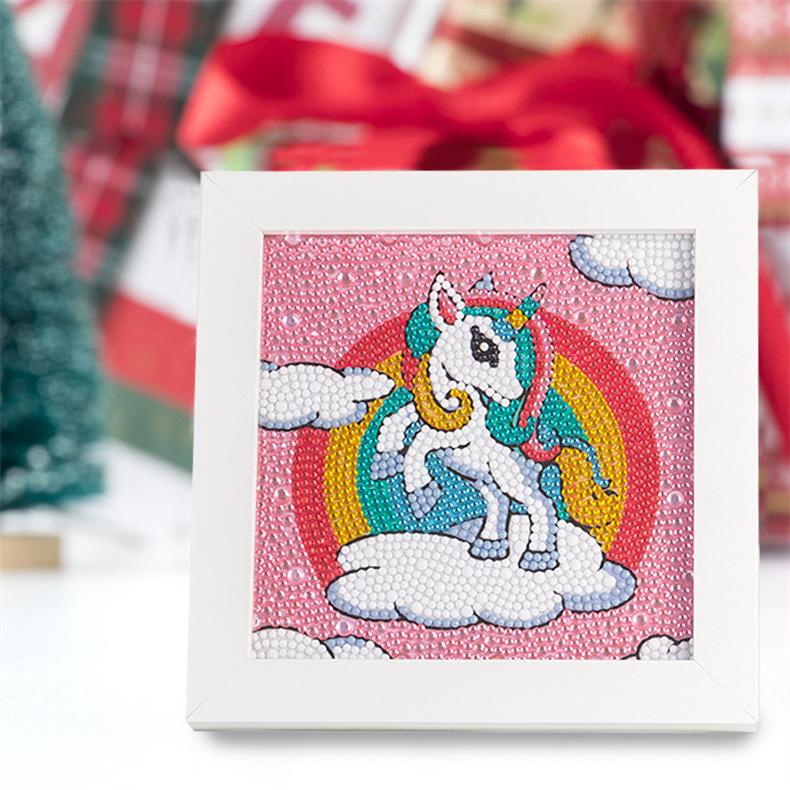 Kids Full Drill 5D Diamond Painting Kit, Cartoon Animal Handmade Diy Diamond Paste Decor Art
