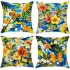 Tropical Floral Butterfly Pillow Covers - Vivid Summer DecorLiving Room Sofa Cushion Cover, Bedroom Room Decoration