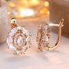 Ослепительные овальные белые циркониевые серьги-подвески для женщин, роскошные золотые серьги для свадебной вечеринки, ювелирные подарки