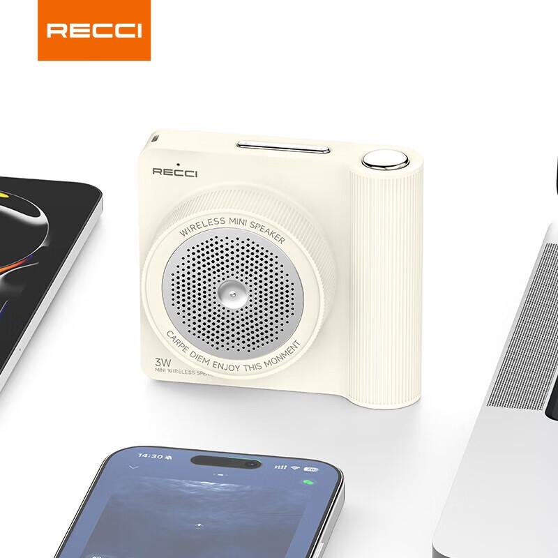 Recci RSK-W48 Ретро Портативная Bluetooth-колонка CN вилка (адаптер в комплекте)