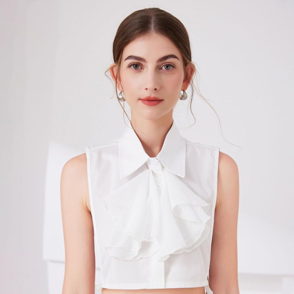 Vintage Lapel Fake Collar Female Detachable Shirt False Collar for Women Blouse Sweater Lapel Top Clothing Accessories