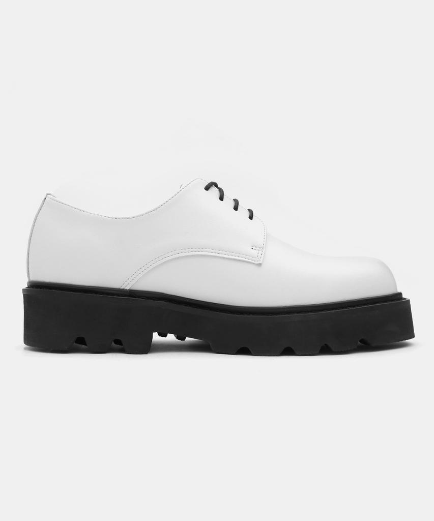 Wetheroad Wtrd1203-1 Квадратный носок 4-дырочные туфли-оксфорды White [230~290 мм]