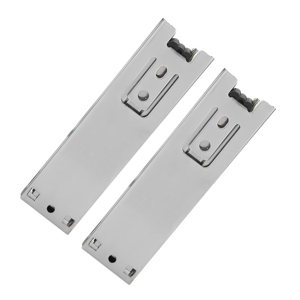 2pcs Silver Drawer Slides Side Mount Telescoping Sliding Rails Mini Heavy Duty Slides Cabinets