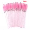50Pcs Disposable Eyelash Brush With  Rod Eyebrow Comb Makeup Brush